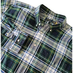 Polo Ralph Lauren Men's Shirt Plaid Block Big & Tall Long Sleeve Button Down 3XB